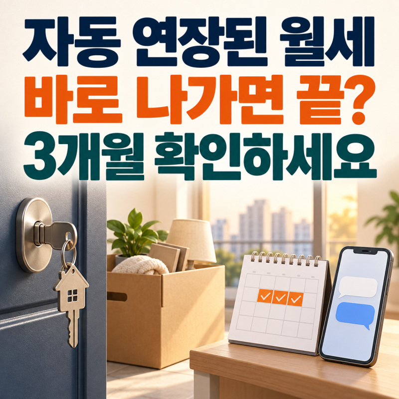 짐 빼면 월세도 끝? 자동 연장된 집, ‘3개월’ 모르고 이사하면 난감해집니다