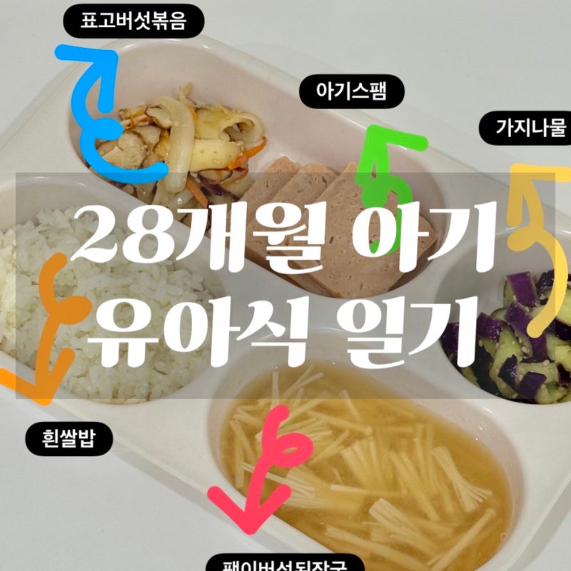 유아식 일기 : 28개월, 3살 아이 표고버섯볶음부터 단호박 크림 리조또, 아이 김밥까지