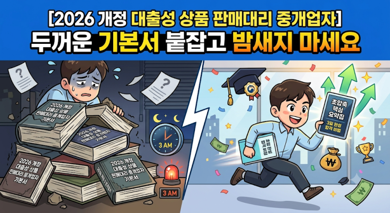 2026 개정 대출성 상품 판매대리 중개업자, 두꺼운 기본서 붙잡고 밤새지 마세요