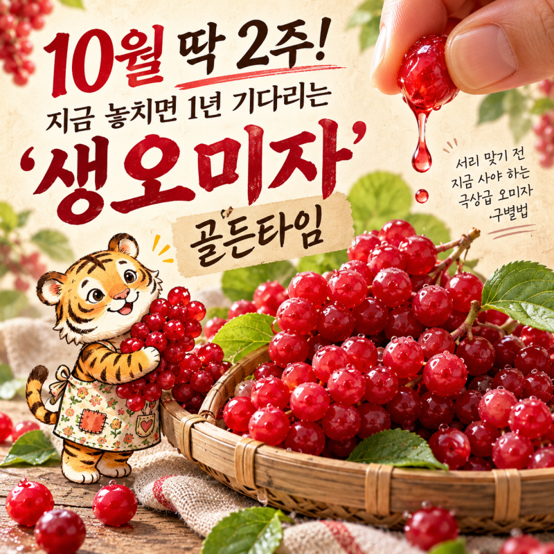 10월 제철 과일 생오미자 효능과 건오미자 차이점, 과즙 살리는 수제 청 숙성 비결