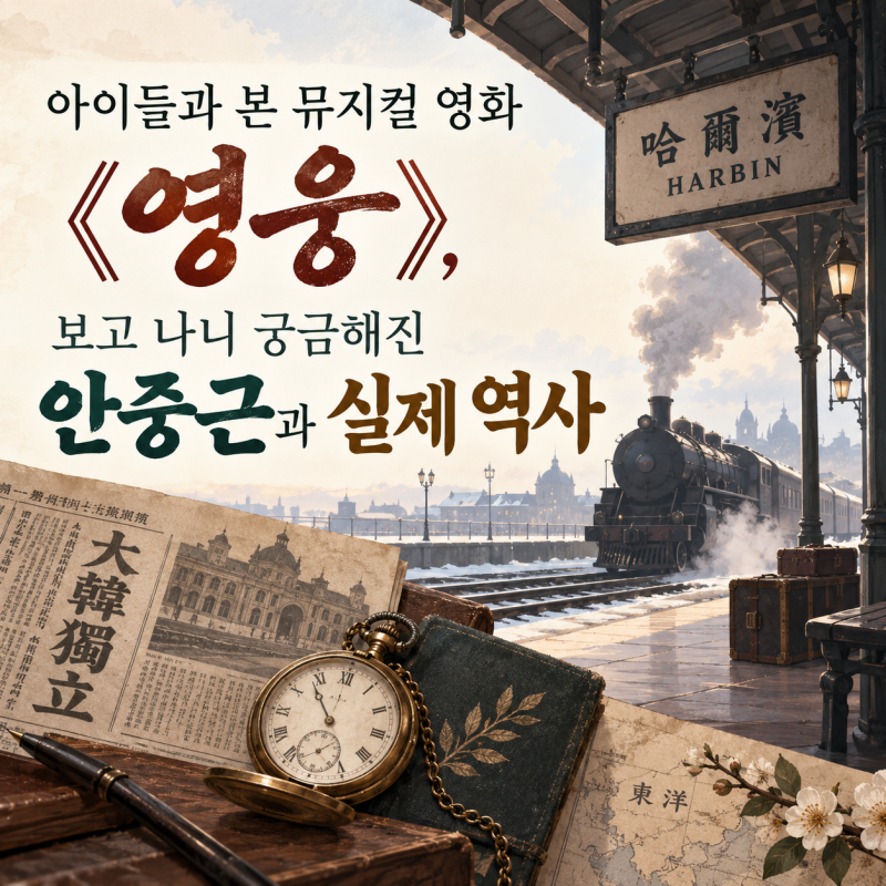 아이들과 본 뮤지컬 영화 《영웅》, 보고 나니 궁금해진 안중근과 실제 역사