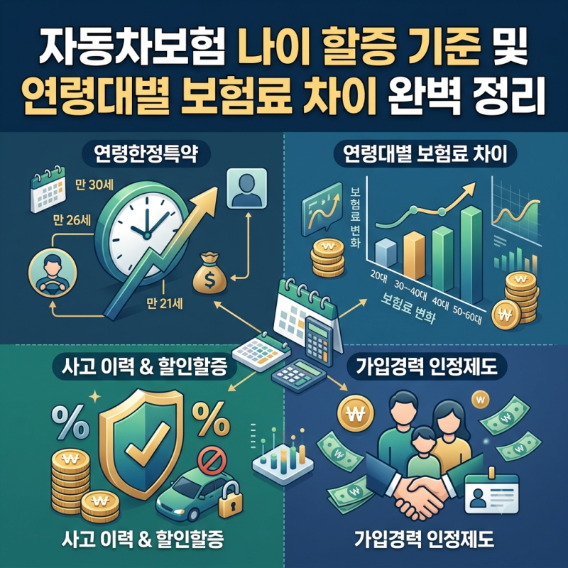 자동차보험 나이 할증 기준, 연령대별 보험료 차이 완벽 정리