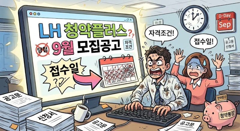LH 청약플러스 9월 모집공고, 당첨보다 먼저 갈리는 접수일과 자격 조건 2026