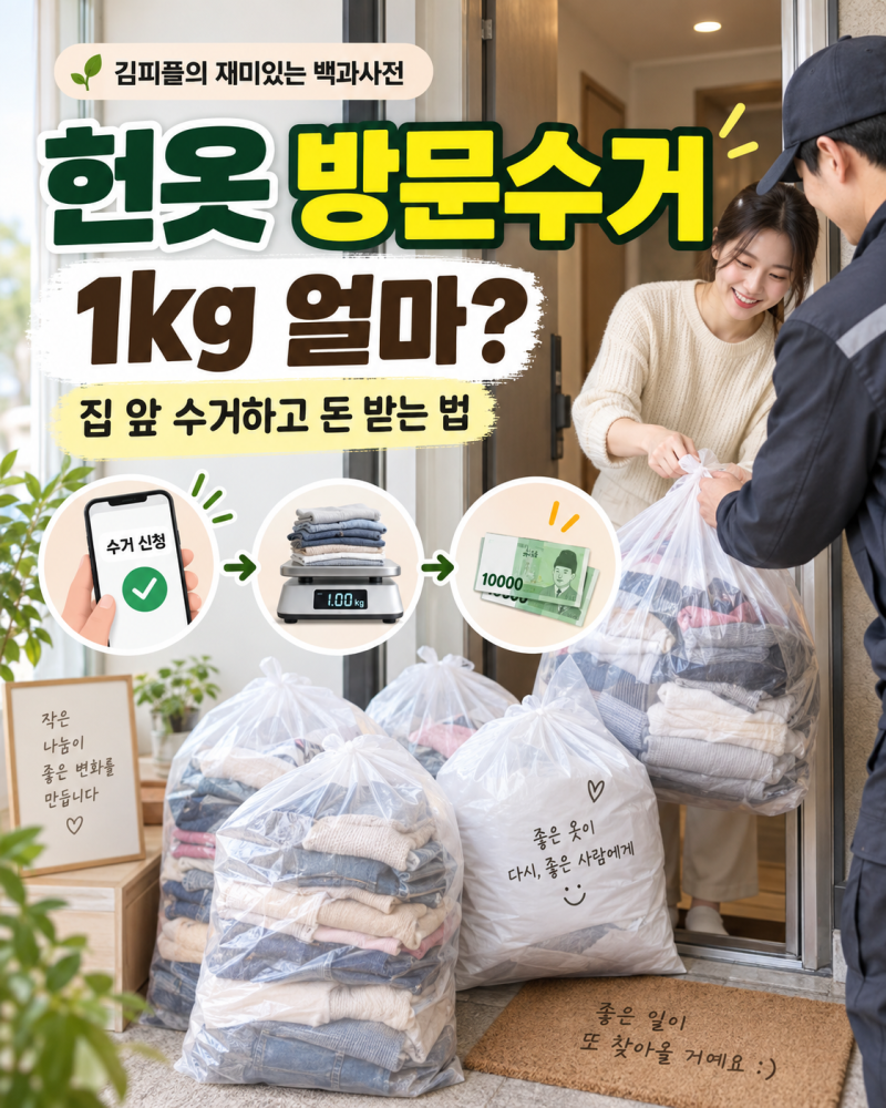 헌옷 방문수거 가격·업체·신청방법 총정리｜안 입는 옷 돈 받고 버리는 법