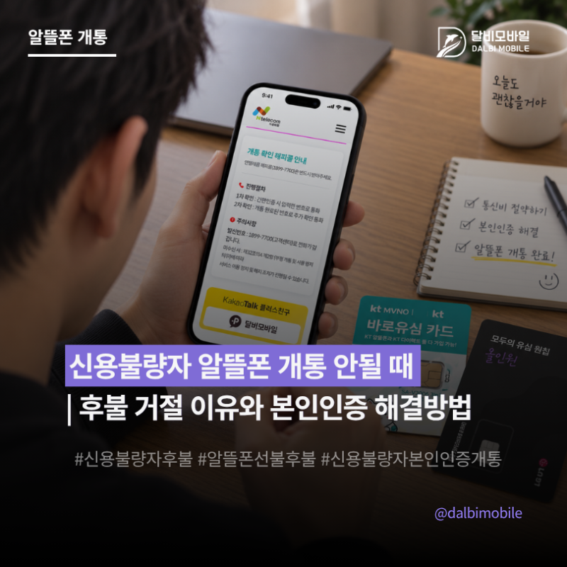 신용불량자 알뜰폰 개통 안될 때｜후불 거절 이유와 본인인증 해결방법