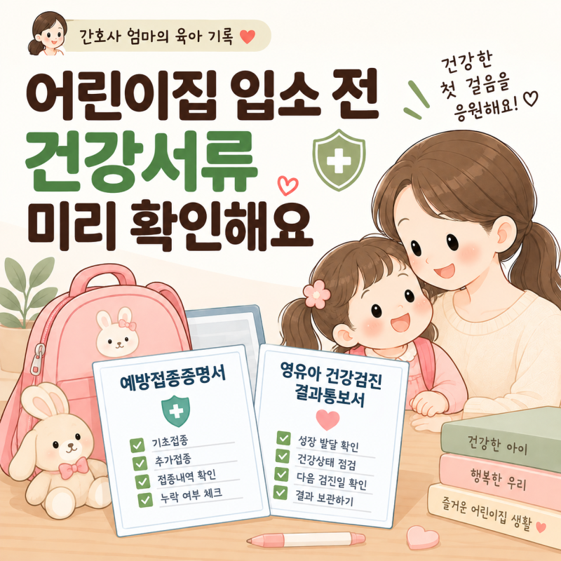 어린이집 입소 건강서류 총정리｜예방접종증명서부터 건강검진까지