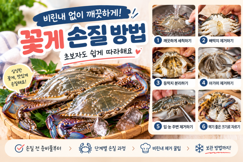 꽃게 손질법 및 보관 방법 꽃게 레시피