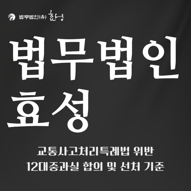 의정부교통사고처리특례법위반 12대 중과실 형사 합의 및 선처 판단은