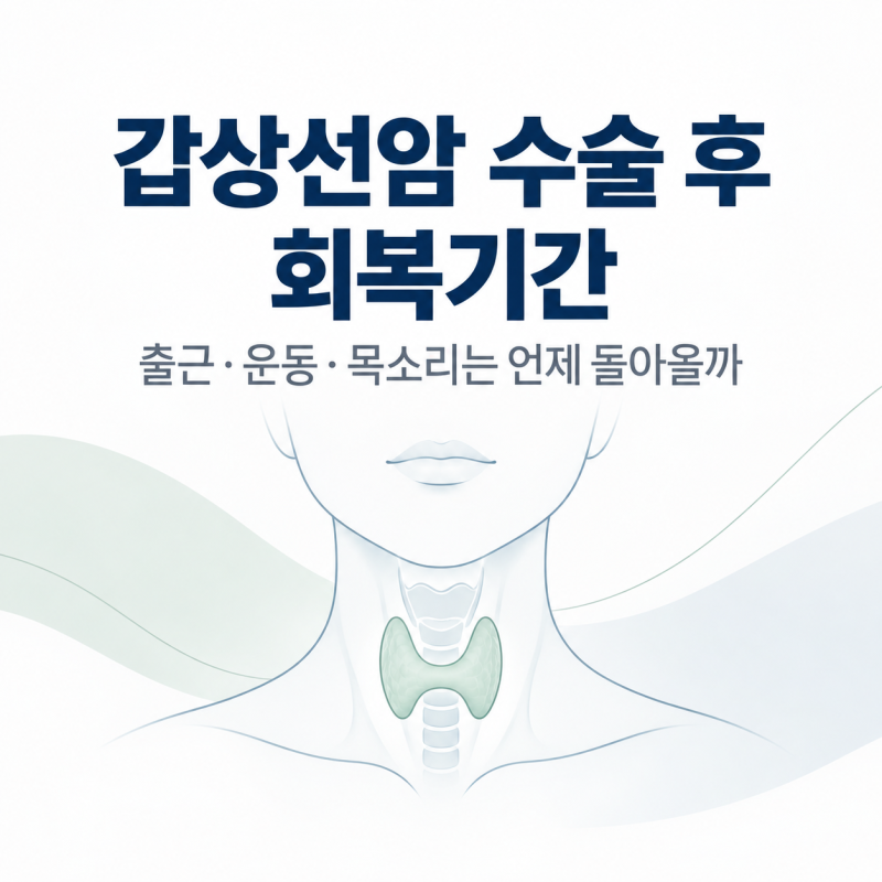 갑상선암 회복기간 출근부터 운동까지, 서두르면 안 되는 이유