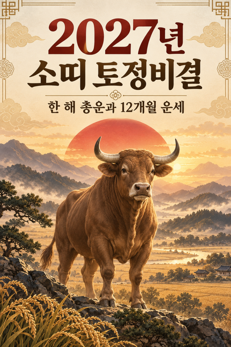 2027년 소띠 토정비결｜축미충을 변화의 기회로 바꾸는 한 해 총운과 12개월 운세