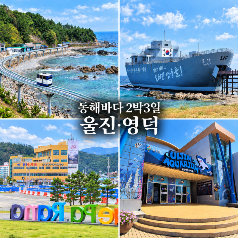 울진 영덕 2박3일 여행코스, 바다 산책부터 연화문호텔·덕구온천까지