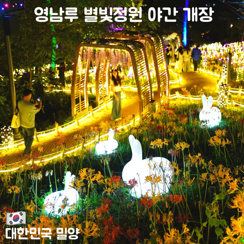 밀양 영남루별빛정원 야간개장 후기 9월 무료입장기간 주차 볼거리