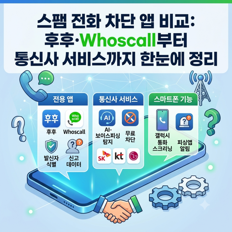 스팸 전화 차단 앱 비교, 후후·Whoscall부터 통신사 서비스까지 한눈에 정리