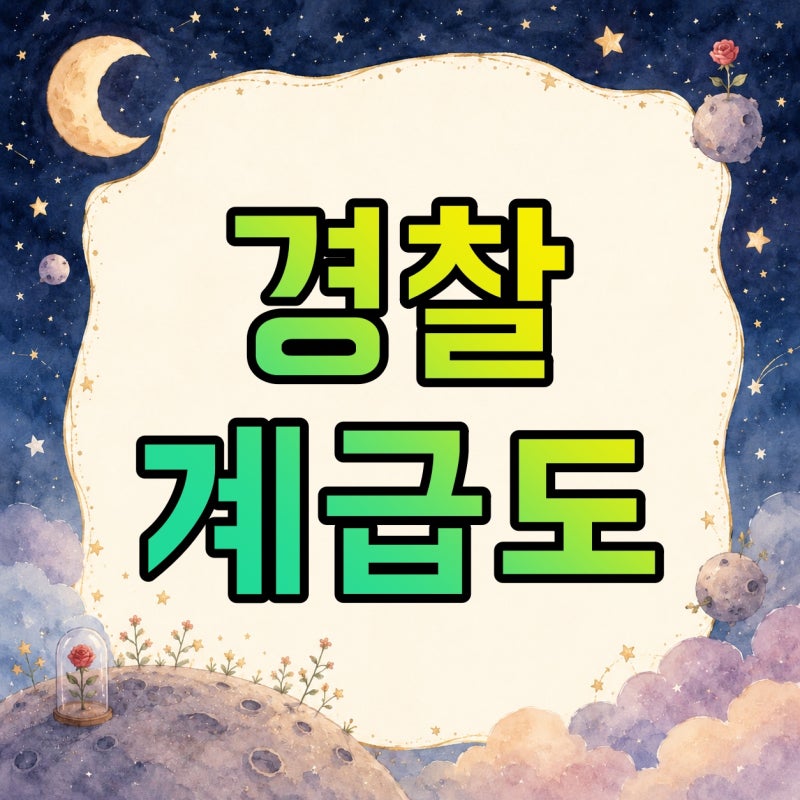 경찰 계급도 순서와 2026 월급, 경무관·경정·경감 공무원 급수 비교