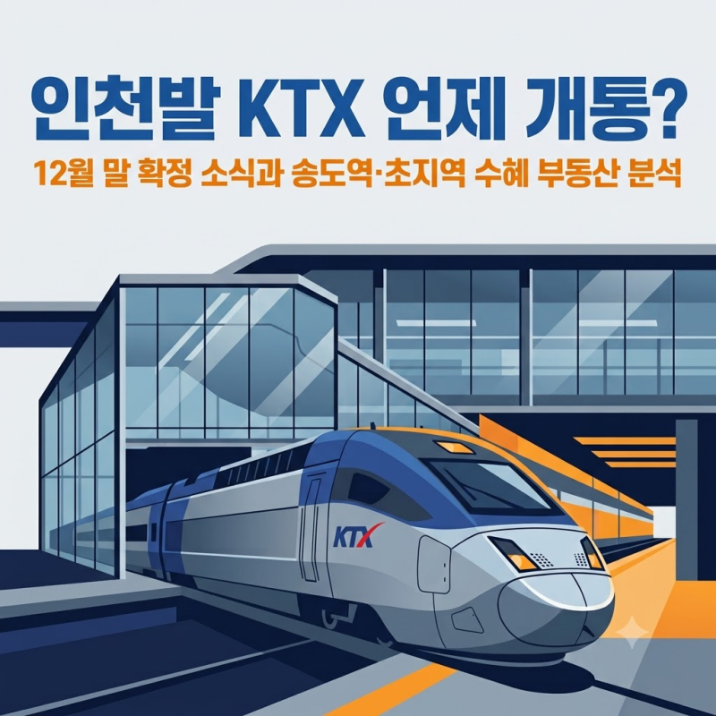 인천발 KTX 언제 개통? 팩트체크로 본 2026년 말 개통 일정과 송도역·초지역 수혜 분석