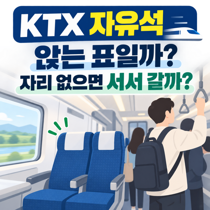 KTX 자유석, 앉아서 갈 수 있는 표일까? 자리 없으면 서서 가야 할까?