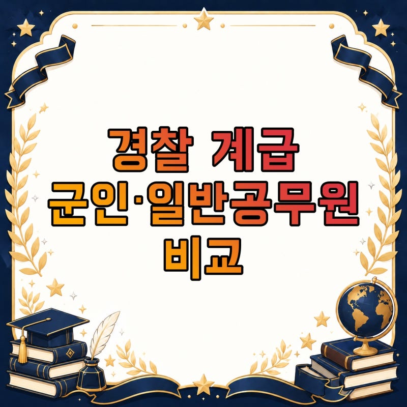 경찰 계급 군인·일반공무원 비교, 순서부터 계급별 연봉과 기본급까지