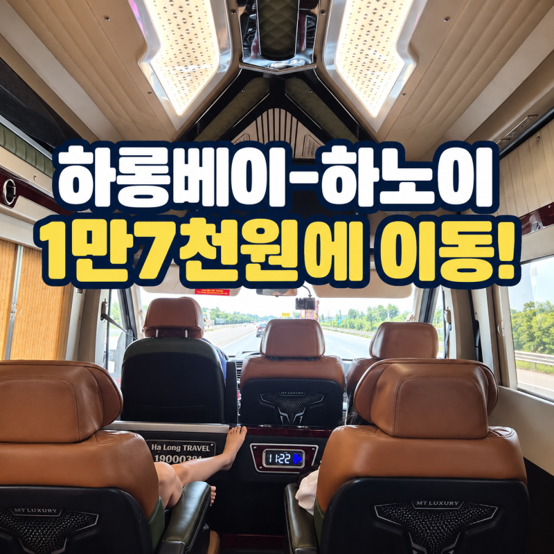 하롱베이에서 하노이 1인 1만7천원｜리무진 직접 타보니