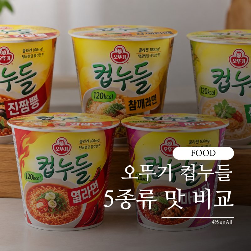 컵누들 5종 비교 | 열라면 마라탕 진짬뽕 참깨라면 쌀국수 맛 가격 칼로리