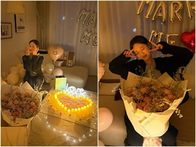 "티파니 처음이야" 지예은이 공개한 바타 프러포즈