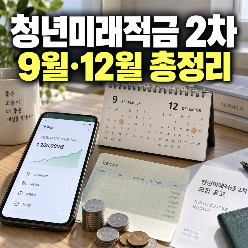 "청년미래적금 2차 신청 언제?" 9월 추가모집·12월 일정, 가입조건과 혜택 총정리