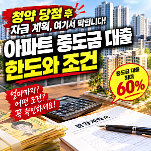 아파트 중도금 대출 뜻 한도 DSR 잔금 전환 주의점