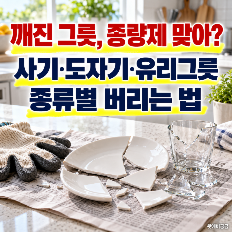 그릇 버리는 방법｜사기·도자기·유리그릇 분리수거와 깨진 접시 처리법