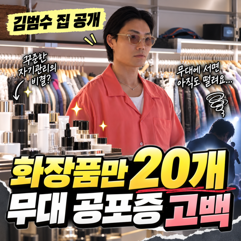 “컵 손잡이까지 맞추는 집인데…” 김범수, 무대만 서면 ‘교수형대’ 같았던 이유