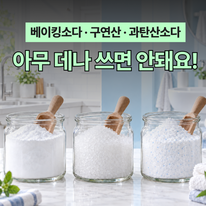 이것만 보세요! 구연산 베이킹소다 과탄산소다 차이와 용도 총정리