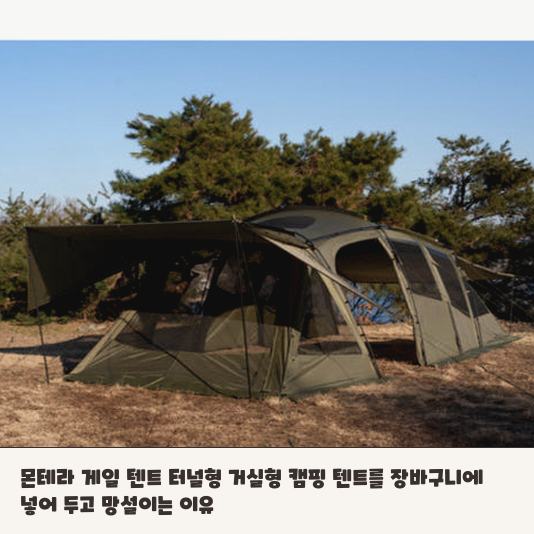 몬테라 게일 거실형 텐트 설치와 공간 활용 고민 정리