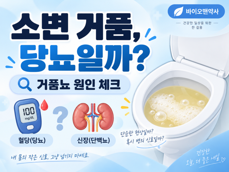 [약사 칼럼] 소변에 거품이 많이 생기면 당뇨일까? 약사가 알려주는 거품뇨 원인