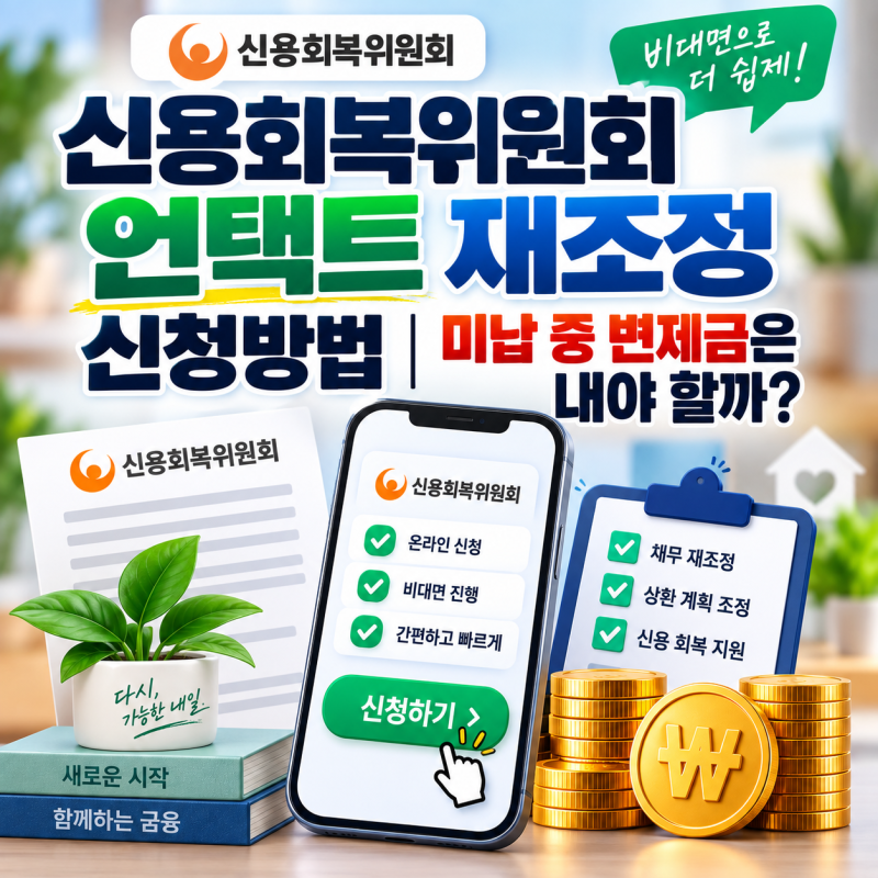 신용회복위원회 언택트 재조정 신청방법｜미납 중 변제금은 내야 할까