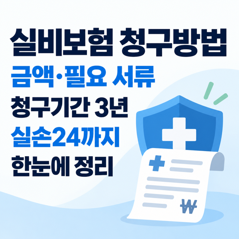실비보험 청구방법과 금액, 필요 서류 총정리 청구기간·실손24까지
