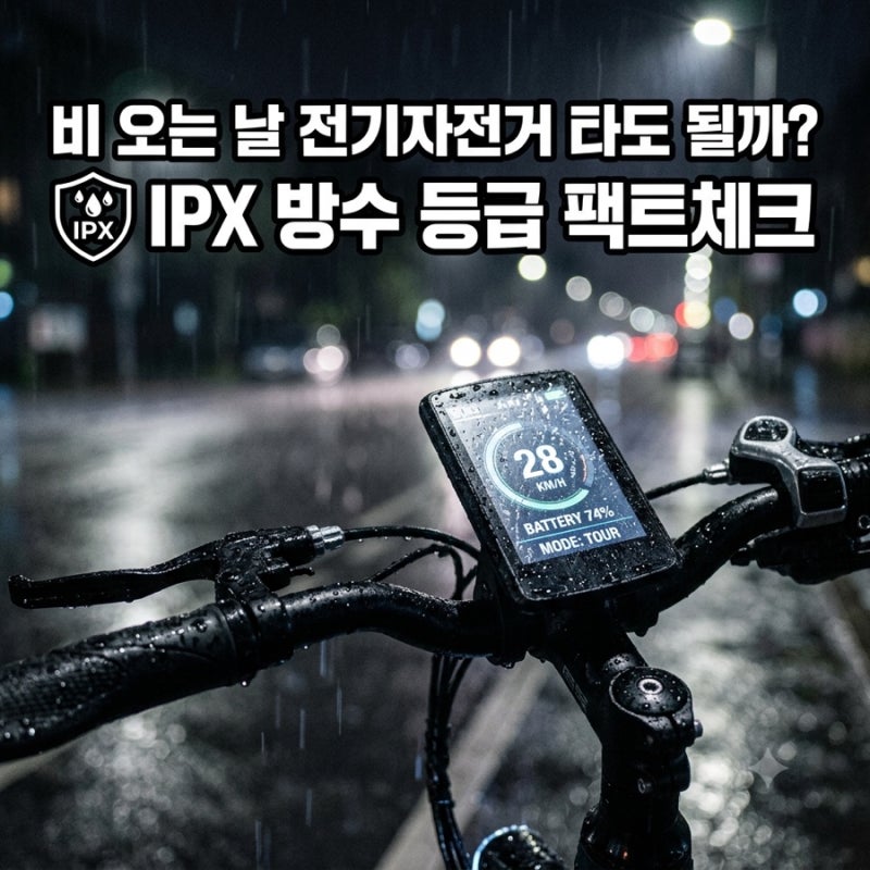 비 오는 날 전기자전거 타도 될까? 우천·겨울철 주행 팁 및 워터리스 세차법
