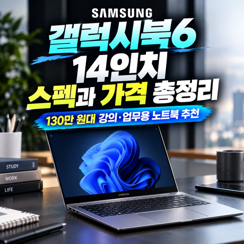 삼성 갤럭시북6 14인치 NT740VJT-A51A 스펙과 가격: 130만 원대 강의·업무용 노트북 추천 이유