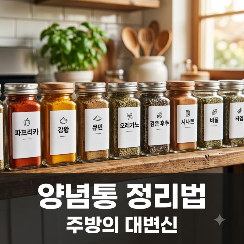 양념통 정리 하나로 주방이 달라집니다! 깔끔한 집의 5가지 공통점