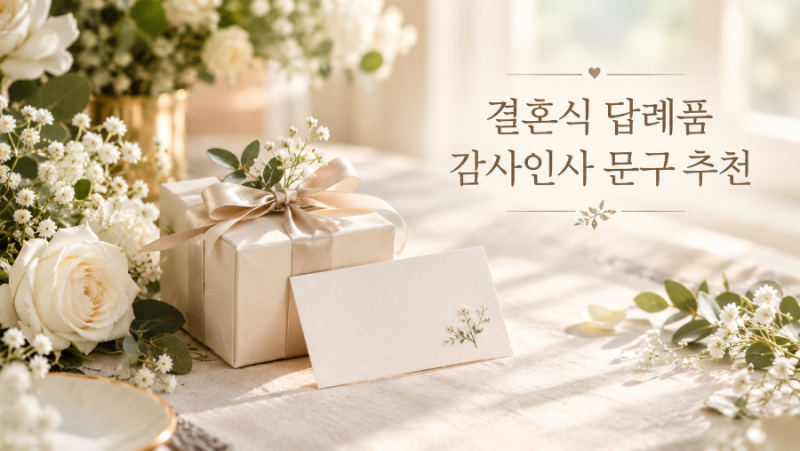 결혼식 답례품 문구 고민이라면｜센스 있는 감사인사 문구 모음