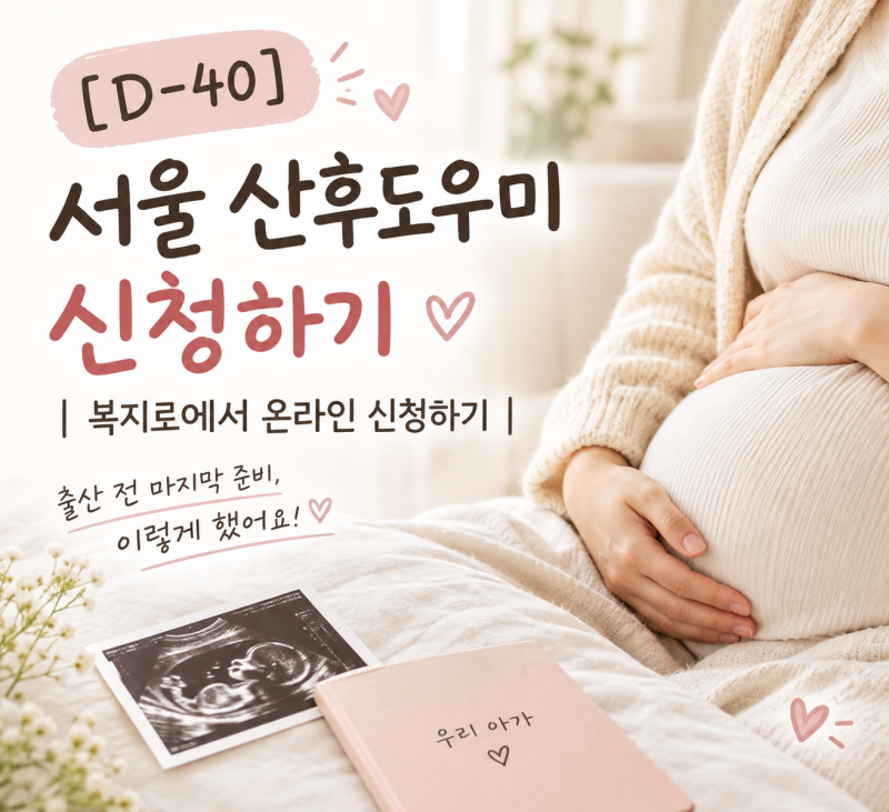 [D-40] 서울 산후도우미 신청하기 ⎮복지로에서 온라인 신청하기