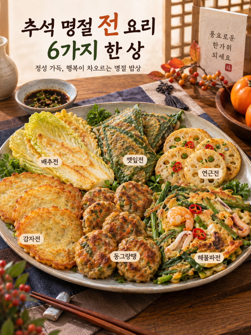 추석에 하기 좋은 전 요리 모음 배추전부터 해물파전까지