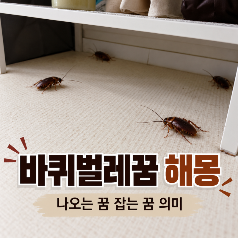 바퀴벌레꿈 해몽, 바퀴벌레 나오는 꿈 잡는 꿈 의미 총정리