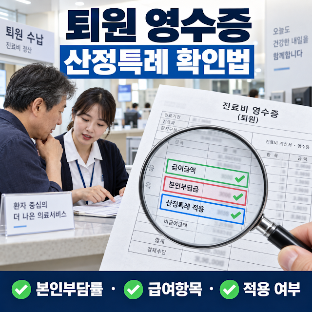 산정특례 적용 여부 확인 방법은?｜퇴원 진료비 영수증에서 확인할 항목