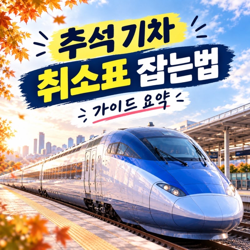 2026 추석 코레일 기차 취소표 잡는 법 (꿀가이드)
