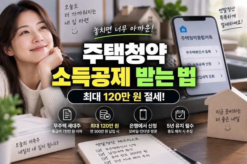 주택청약 연말정산 무주택 확인서 발급 및 소득공제 신청 가이드