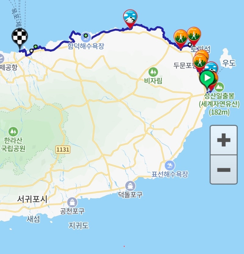 2026년 8월 제주도 자전거 일주 Chap3.셋째 날 성산일출봉에서 제주항 70키로