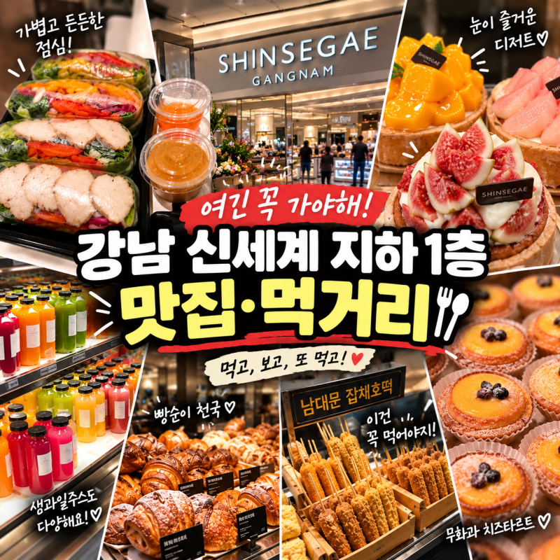 강남 신세계 지하 맛집｜지하1층 푸드코트 먹거리 구경하고 점심까지