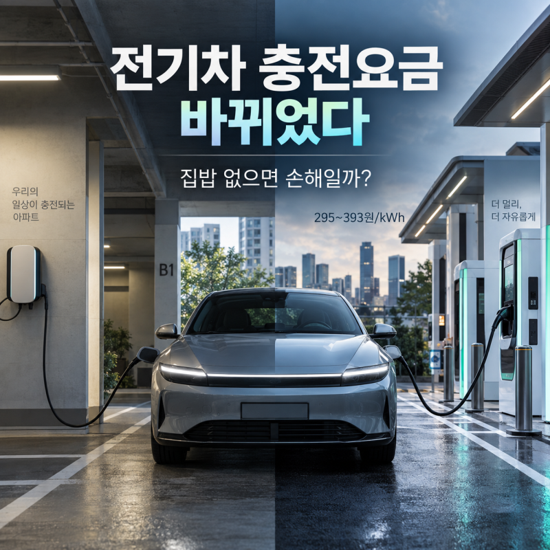 전기차 충전요금 바뀌었다… 집밥 없으면 정말 손해일까?