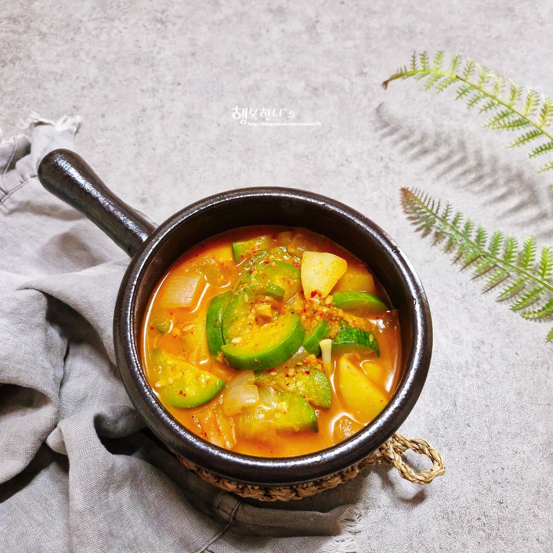 윤주모 애호박찌개 레시피 호박새우젓국찌개 만드는 법