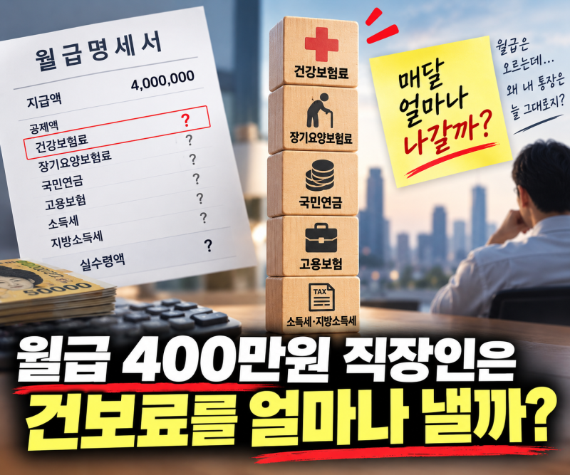 건강보험료 계산 "월급 400만원 직장인은 건보료를 얼마나 낼까?"