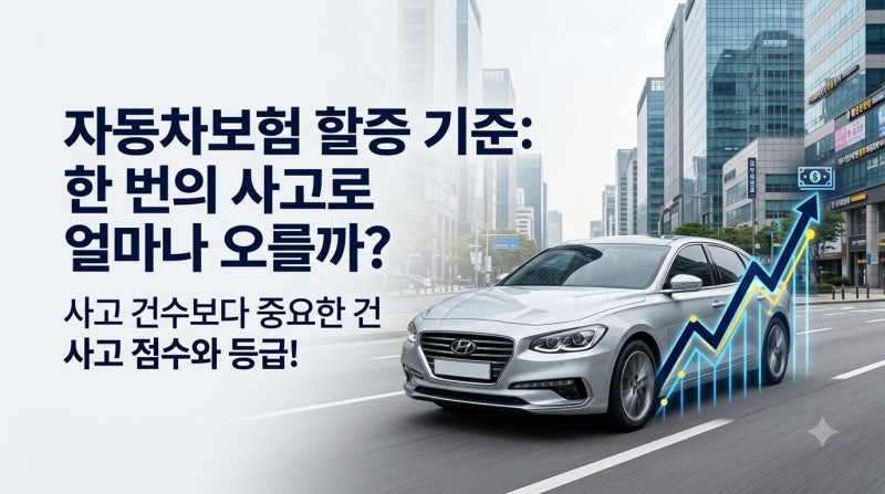 자동차보험 할증 기준, 사고 1건이면 얼마나 오를까?