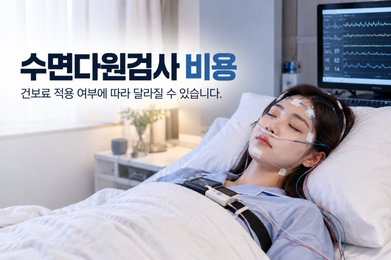 수면다원검사 비용, 건보료 적용 여부에 따라 달라질 수 있습니다.
